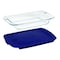 Pyrex Pyrex 9.75 in. W X 15.5 in. L Baking Dish Blue/Clear 1085803 - alternate 1